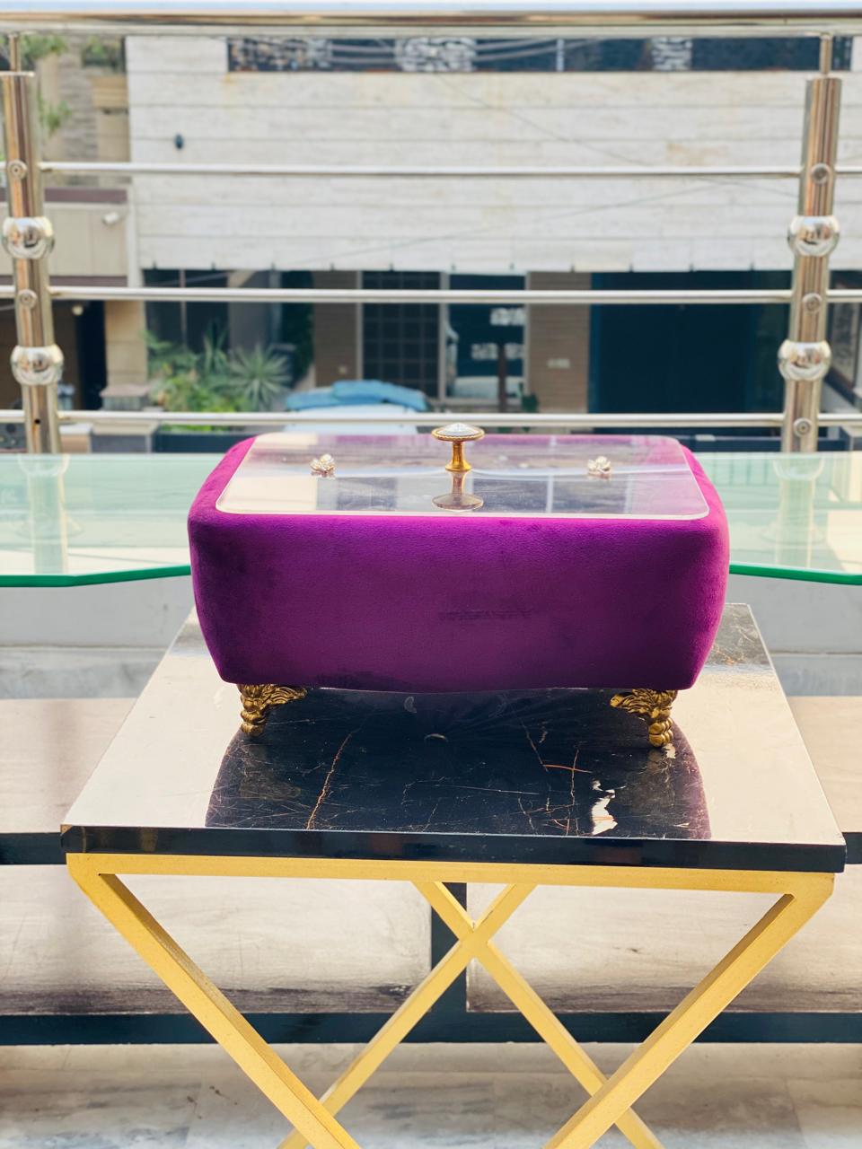 Velvet  Turkish Breadbox/ Decor Item.