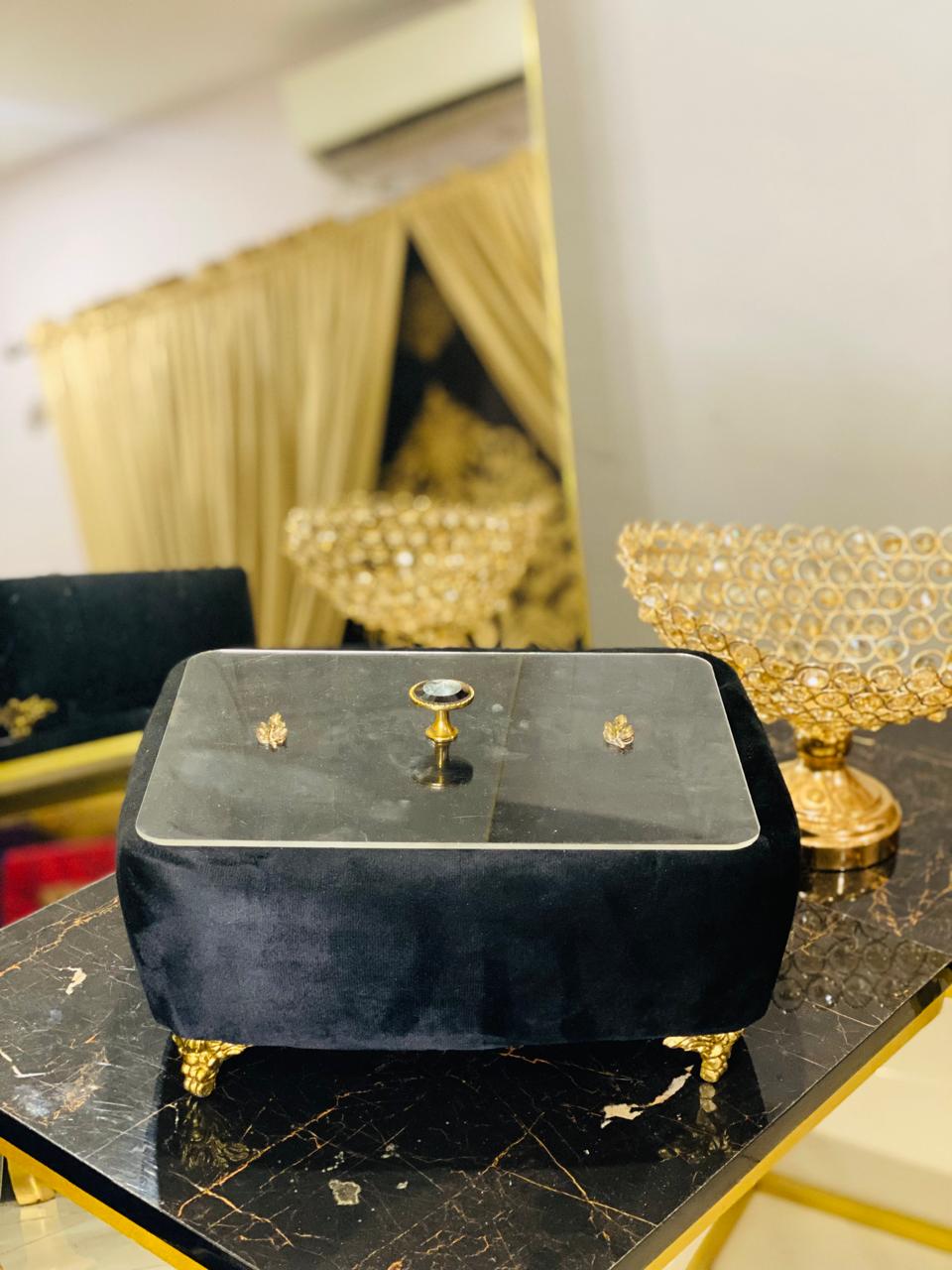 Velvet  Turkish Breadbox/ Decor Item.