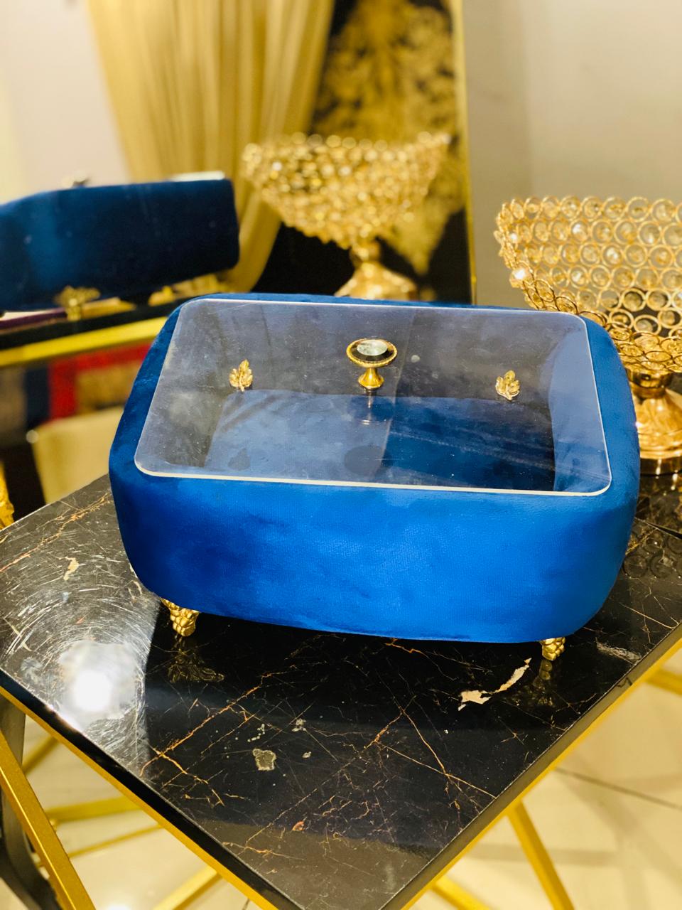 Velvet  Turkish Breadbox/ Decor Item.