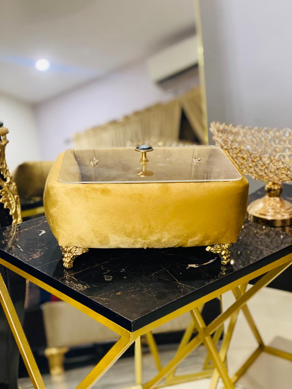 Velvet  Turkish Breadbox/ Decor Item.