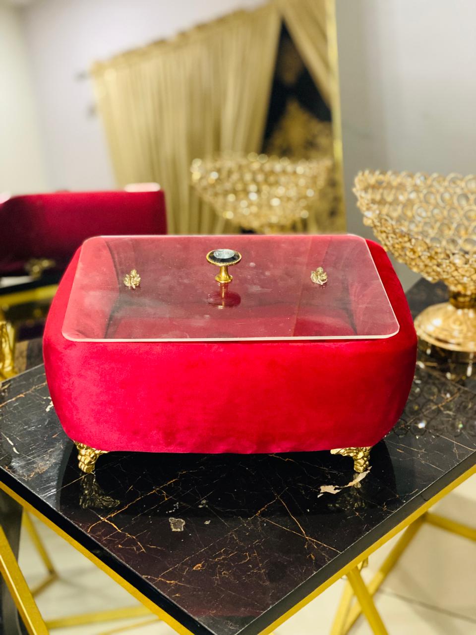 Velvet  Turkish Breadbox/ Decor Item.