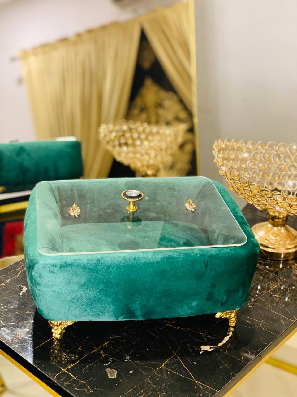 Velvet  Turkish Breadbox/ Decor Item.