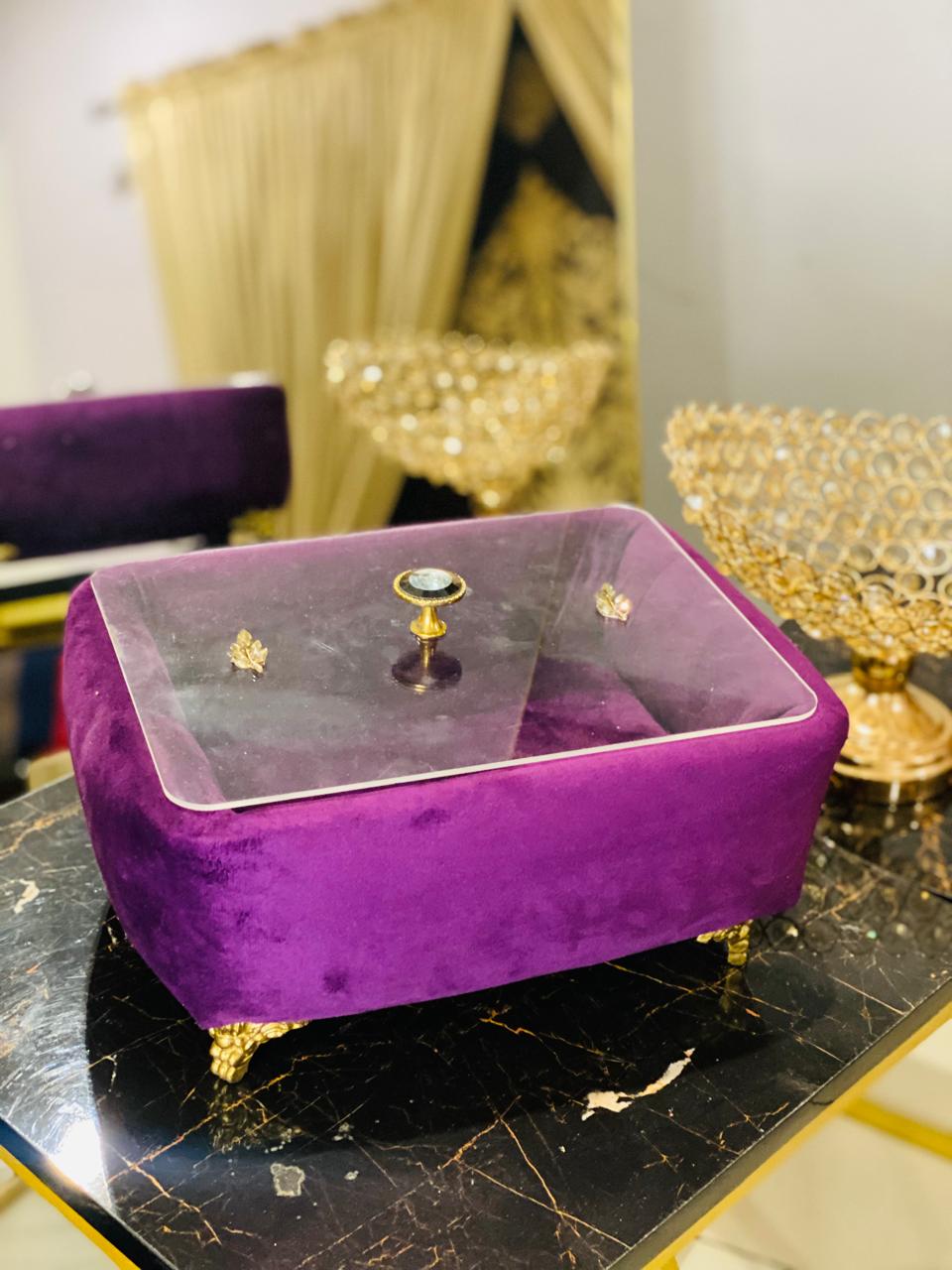 Velvet  Turkish Breadbox/ Decor Item.