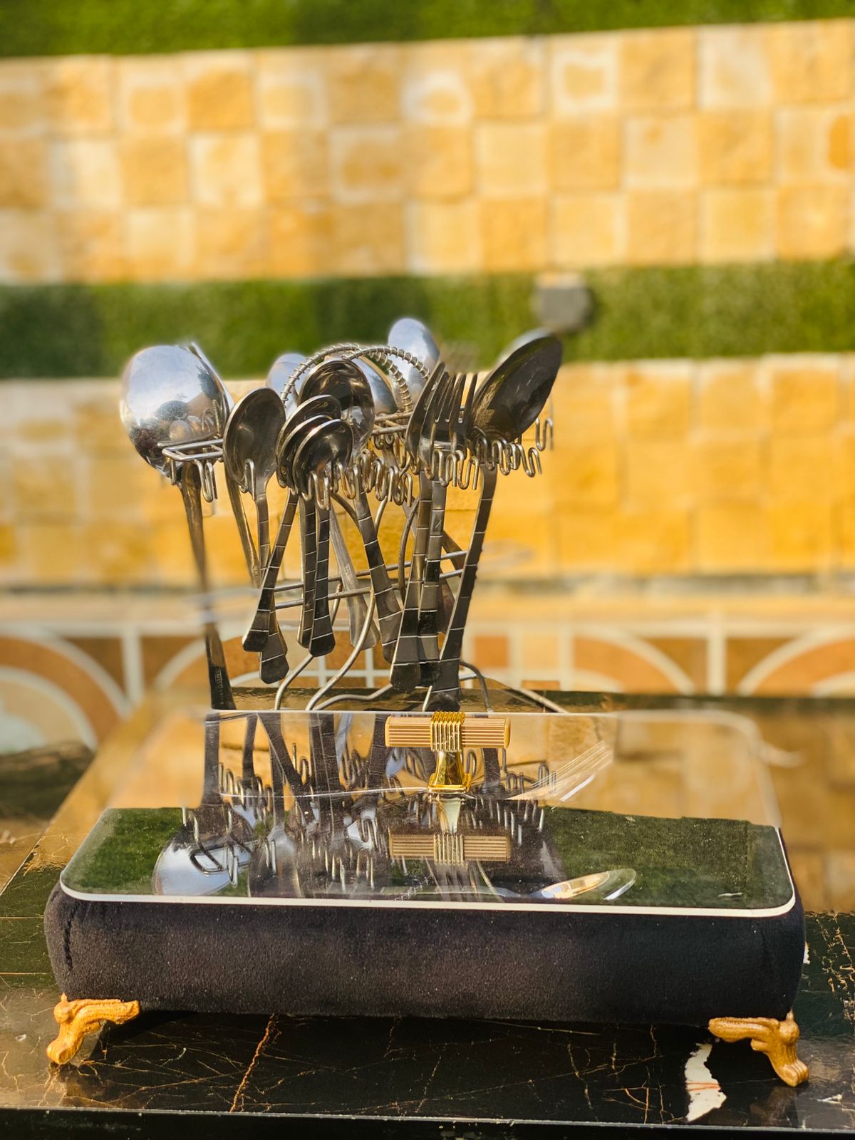 PLAIN VELVET CUTLERY BOX